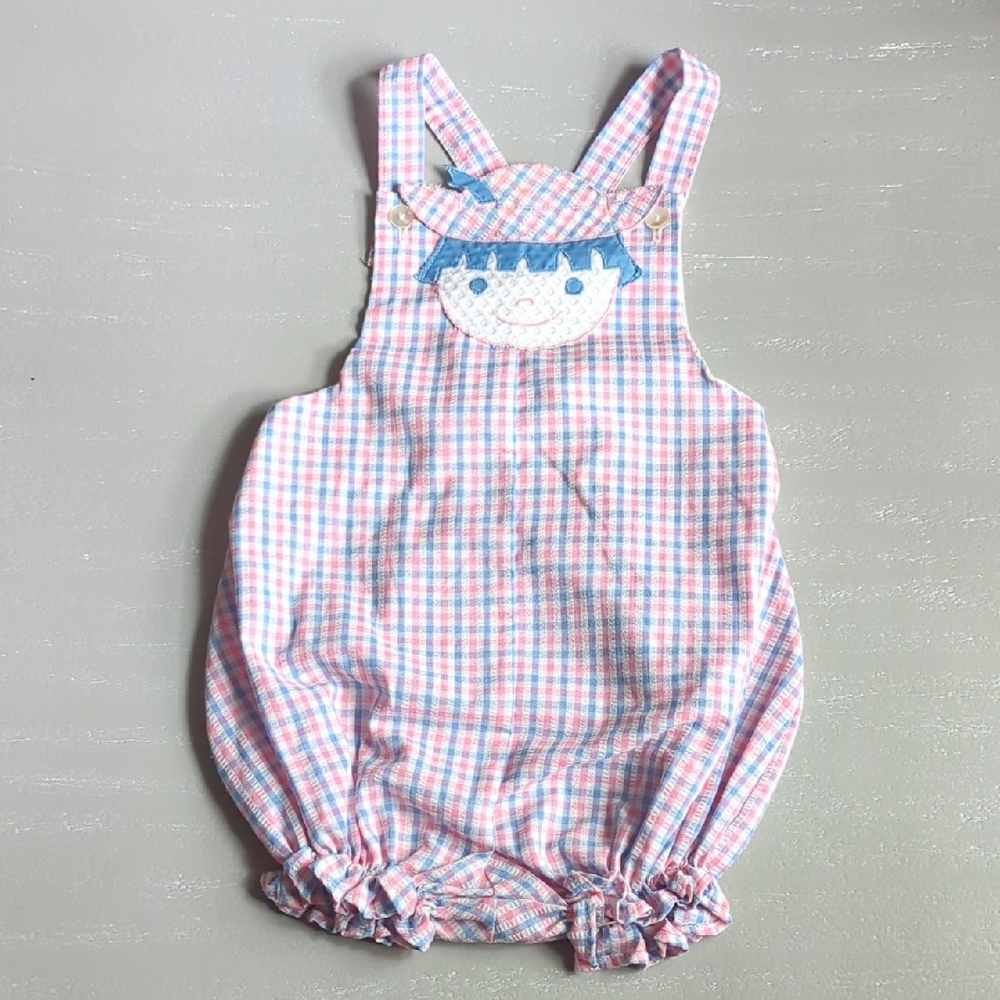 Vintage Romper Gingham‎ Size 4T